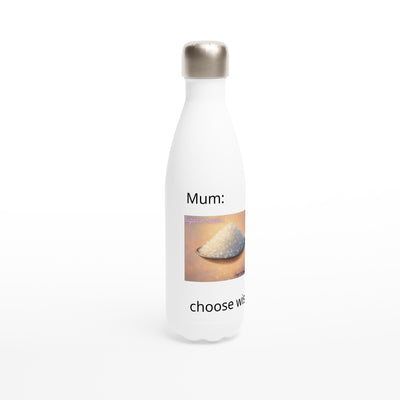 Copy of A White 17oz Stainless Steel Water Bottle